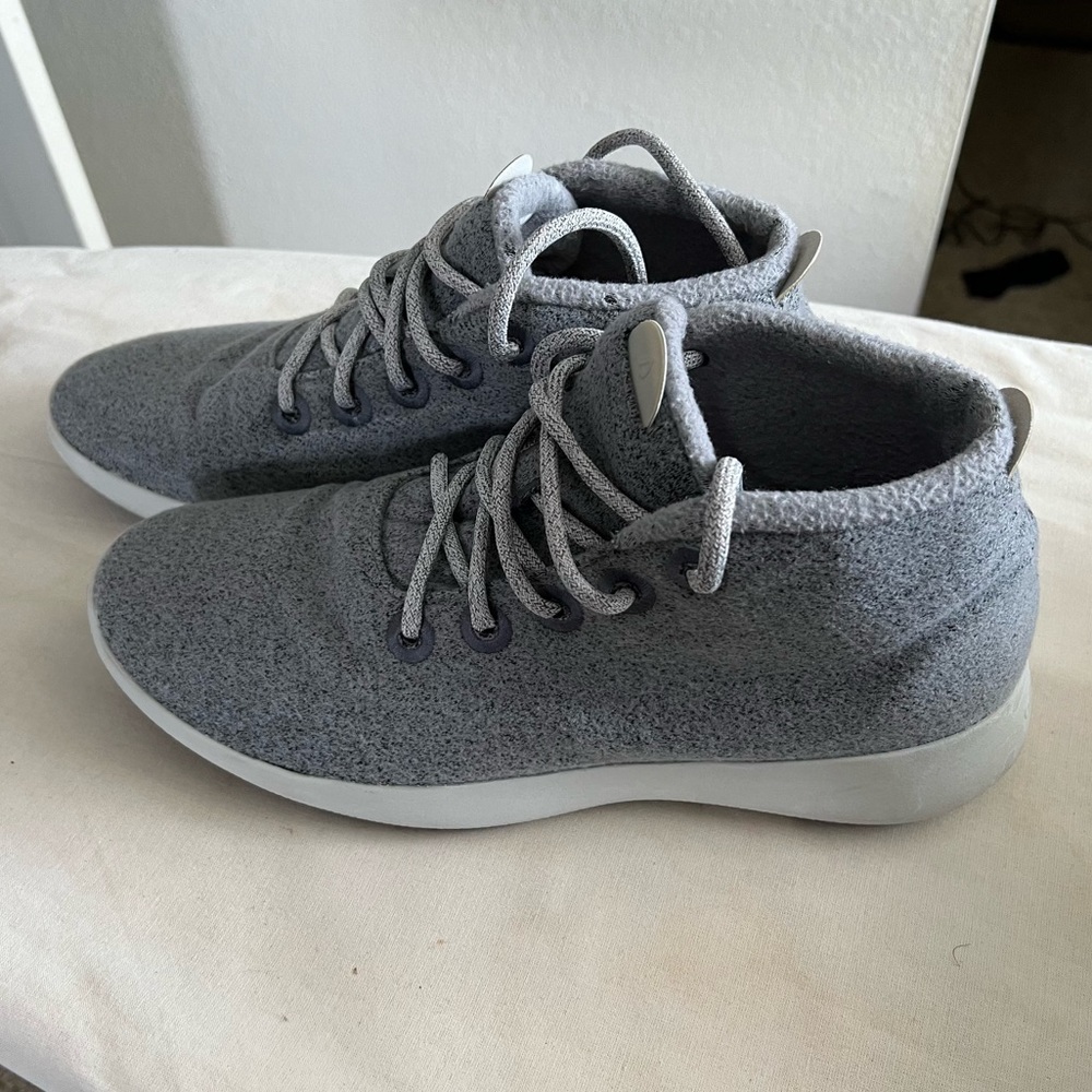 Allbirds Mens WRUM Merino Wool Runner Up Mizzles Gray High Top Sneakers  Size 13